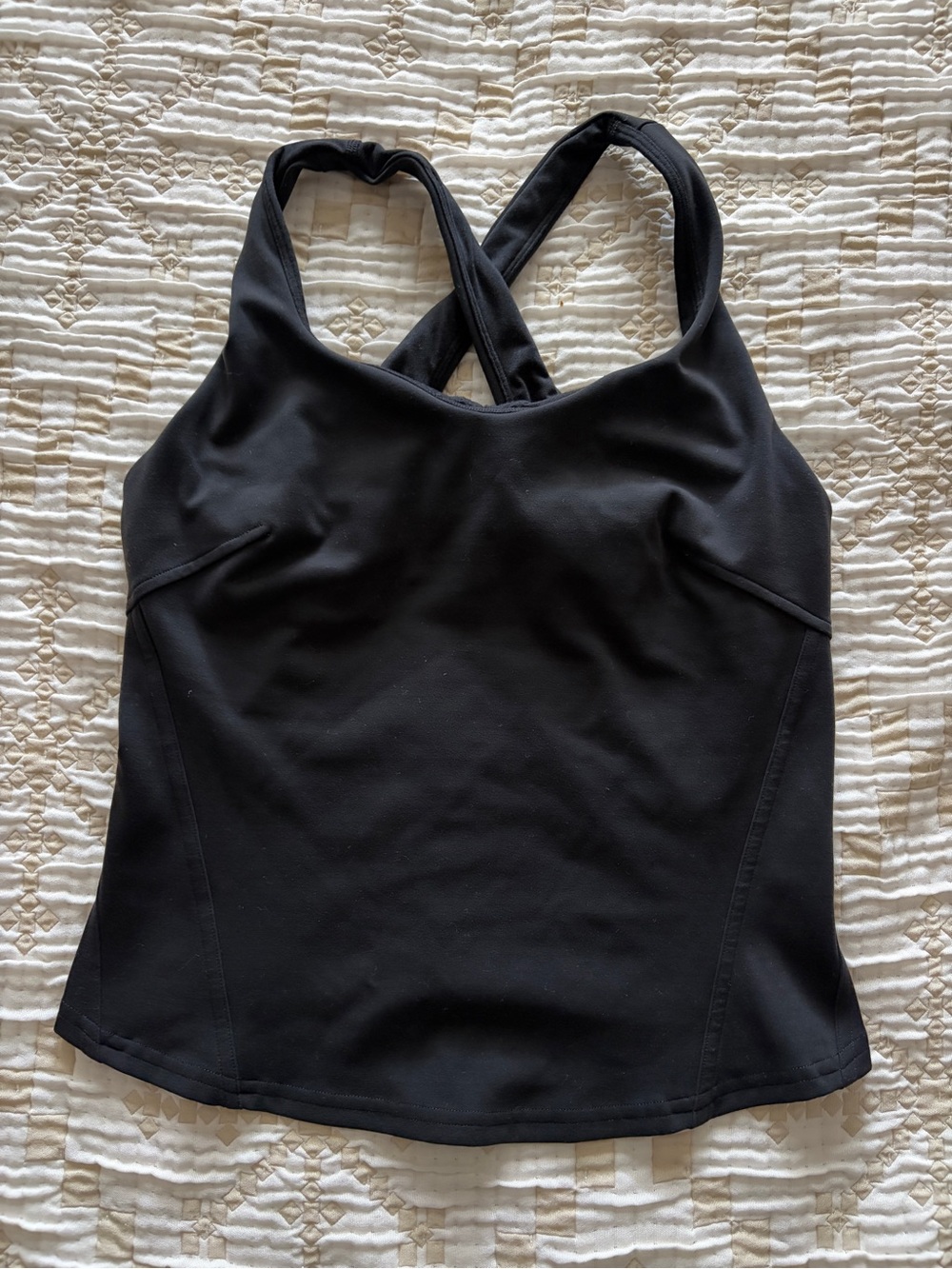 lululemon athletica Black Crossback Tank Top